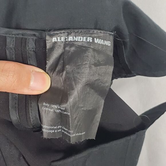 Alexander Wang High Rise Wool Trousers in Black - Size 0 - Picture 8 of 9